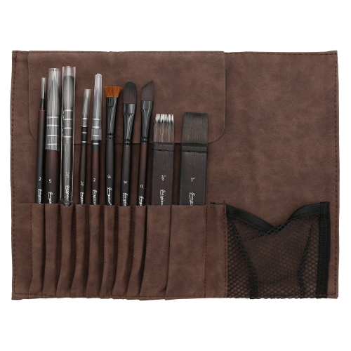 Set of professional brushes (10 pcs) in plastic case