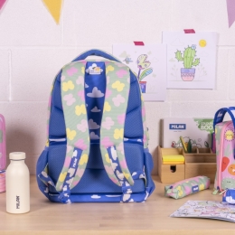 4-zip school backpack (25 l) Green & Grow series (5)