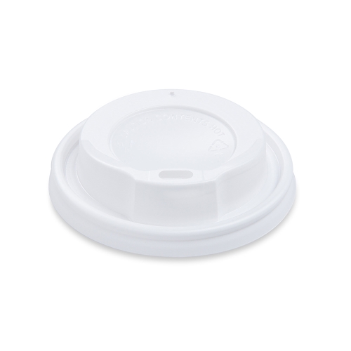 Convex lid white for paper cups O 80 mm (100 pcs)