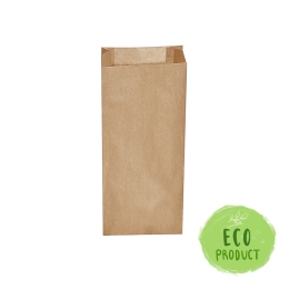 Paper bag with side storage brown 14+7 x 32 cm `2kg` [500 pcs]