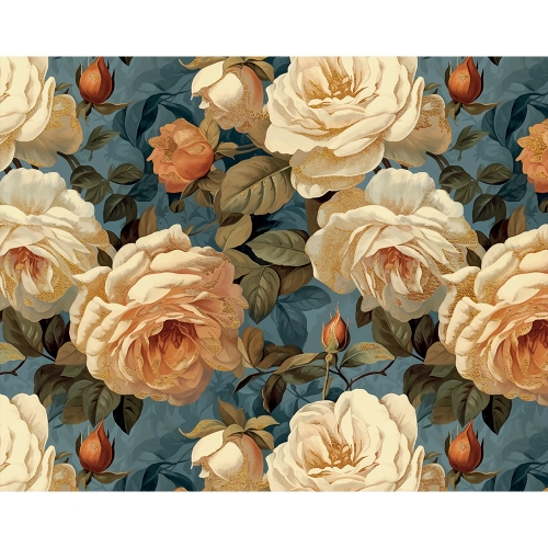 Gift wrapping paper FLORENTIA 70x100 cm - white roses