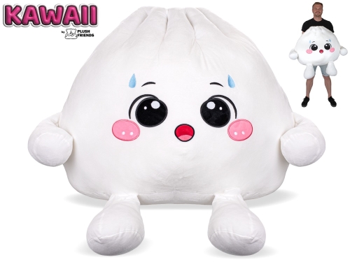 Plush Friends Kawaii 1style only (in awe) 60x60x53cm white kawaii bao dumpling 0m+