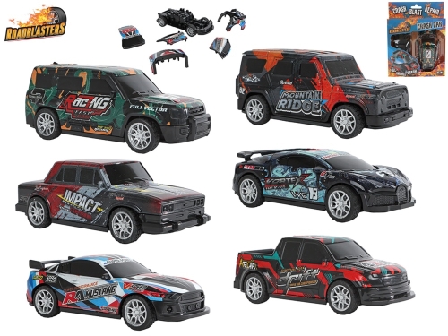 Roadblasters 6asstd 13cm plastic pull back bump and crash car in WBX