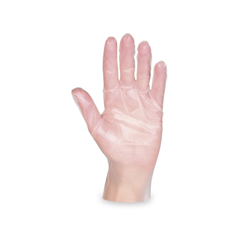 Gloves (TPE) disposable transparent `M` [200 pcs]