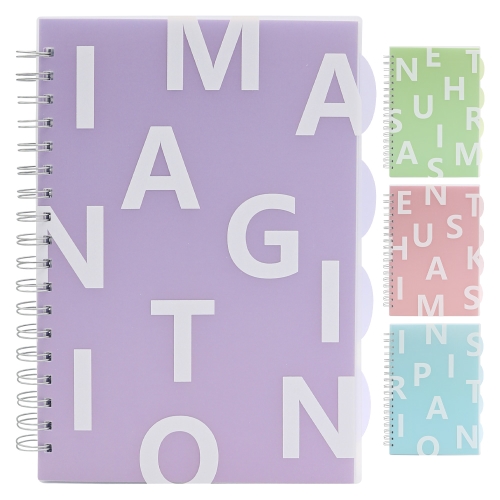 Spiral notebook, lined B5 /105 sheets, PVC cover (mix of 4 colours)