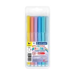 Markers CENTROPEN 7550 Color World Pastel - set of 6 pcs